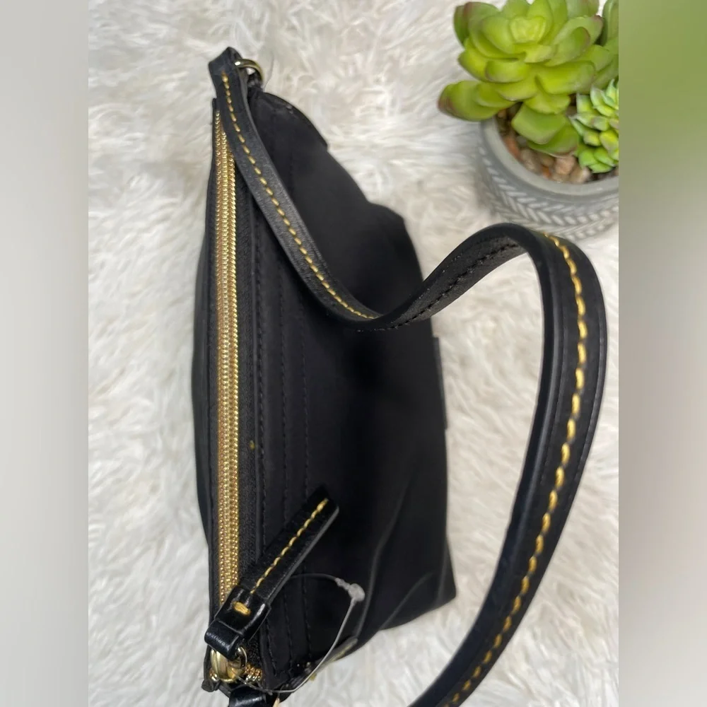 Dooney & Bourke Nylon Leather Trim Shoulder Bag - Picture 10 of 13